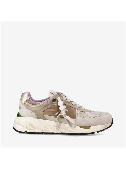 Scarpa in pelle  donna colore beige e marrone chiaro PREMIATA | MASED7004