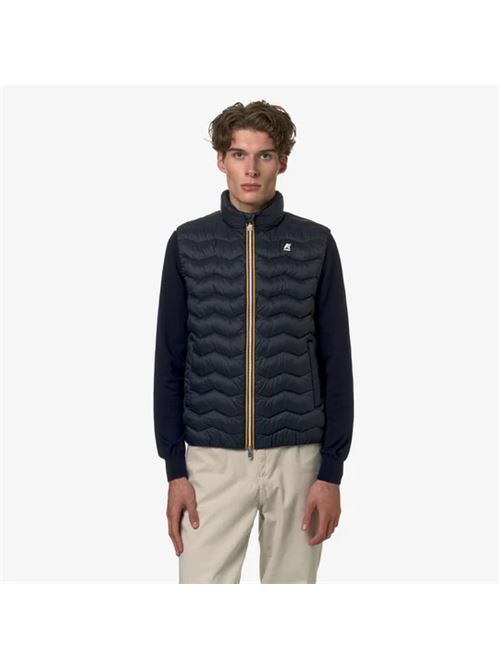 Gilet uomo tessuto poliestere in piuma colore blu K-WAY | K6114RWK89