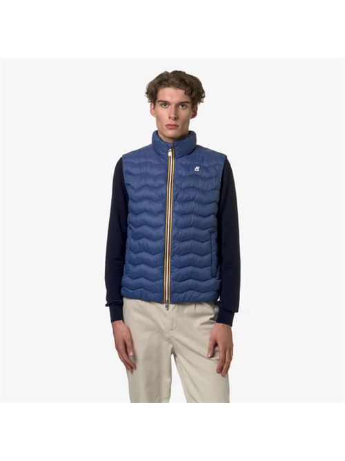 Gilet uomo tessuto poliestere in piuma colore blu fiord K-WAY | K6114RWP35