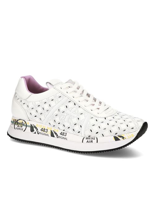 Scarpe in pelle traforata colore bianco PREMIATA | CONNY6749