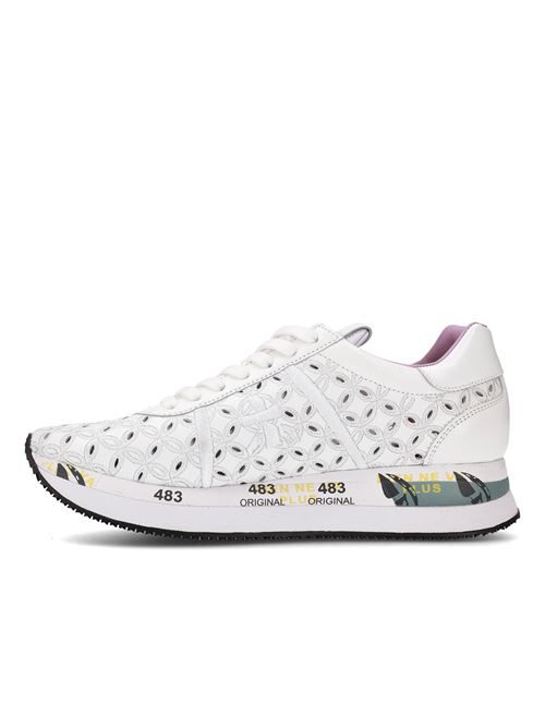 Scarpe in pelle traforata colore bianco PREMIATA | CONNY6749