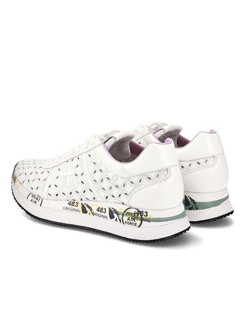 Scarpe in pelle traforata colore bianco PREMIATA | CONNY6749