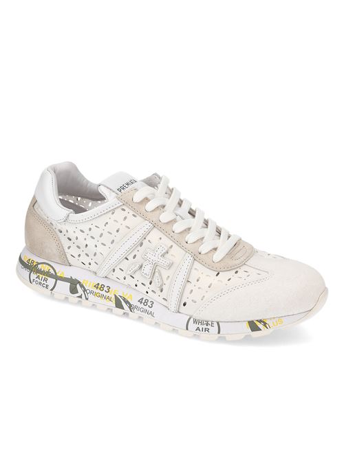 Scarpe in pelle e camoscio colore bianco e beige PREMIATA | LUCYD6669