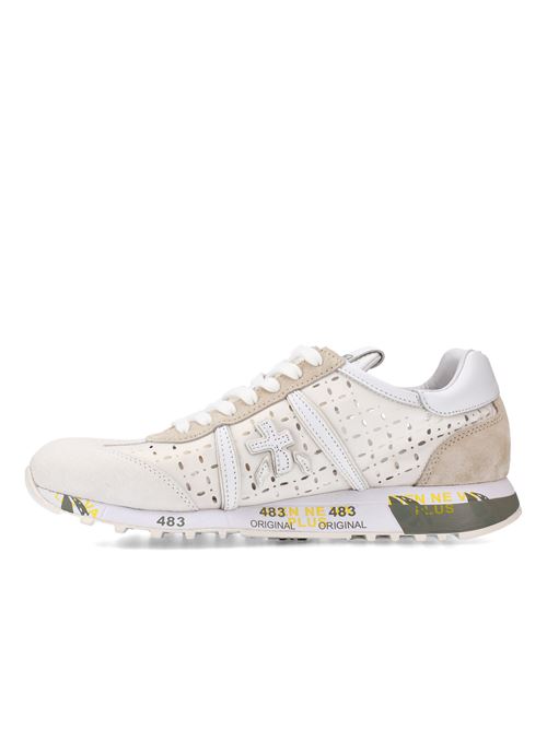 Scarpe in pelle e camoscio colore bianco e beige PREMIATA | LUCYD6669